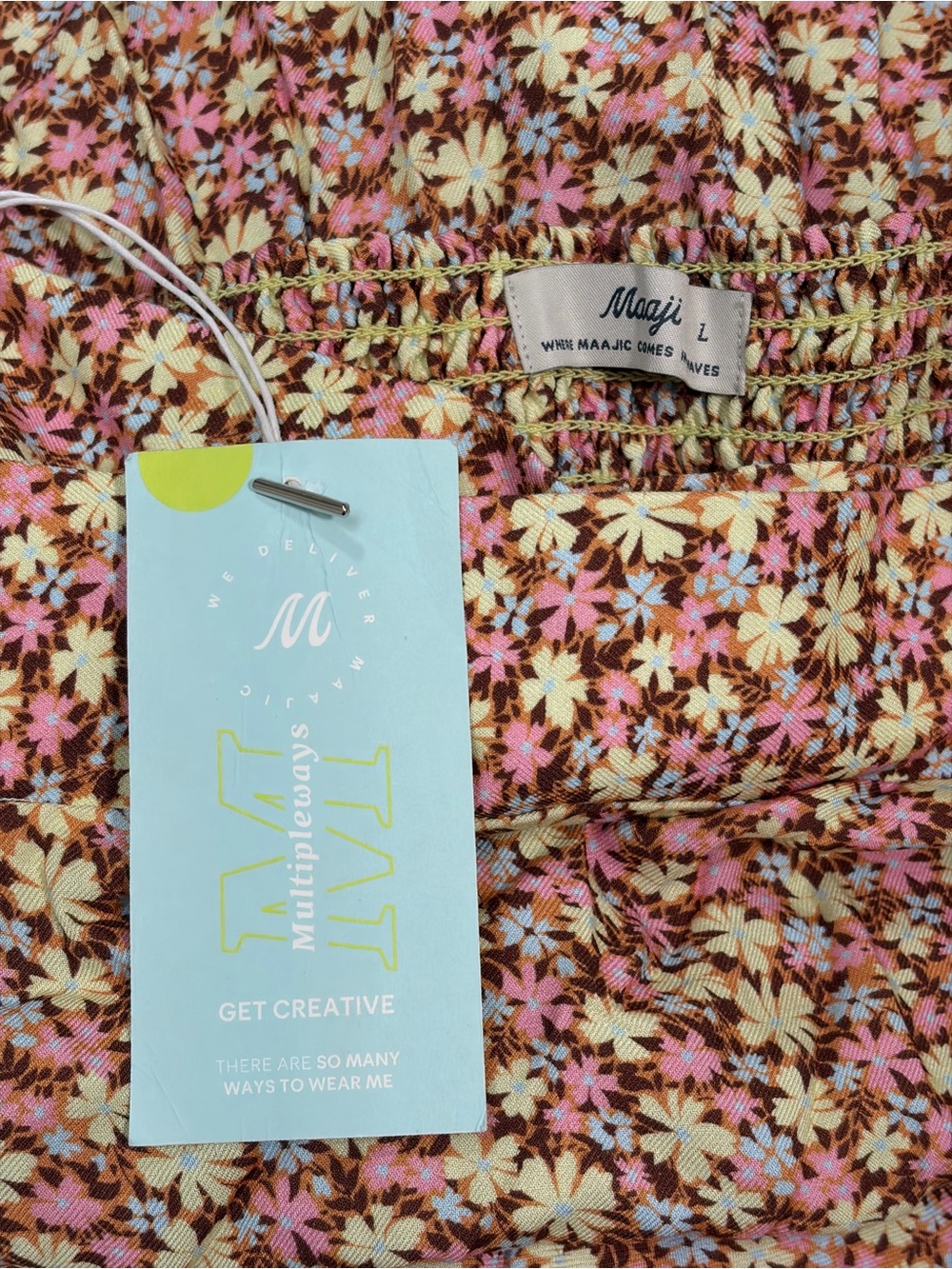 New Maaji Chloe Long Faux Wrap Floral Skirt - Picture 3 of 3